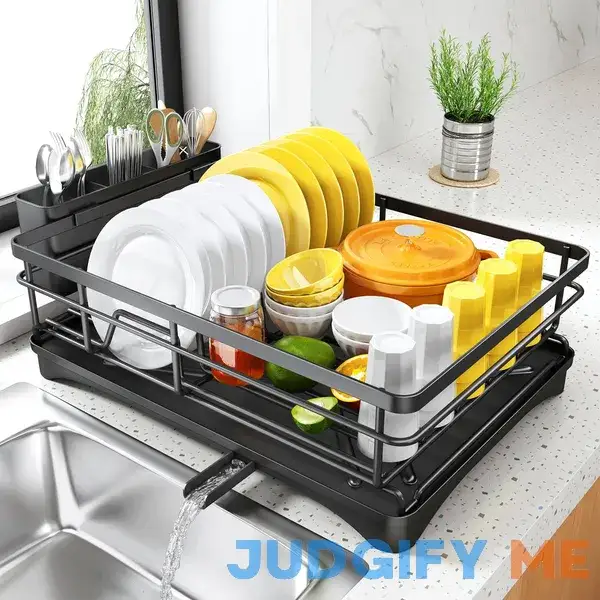 Dish Drying Rack for Kitchen Counter - Large Dish Rack with Drainboard Dish Drying Rack for Kitchen Counter - Large Dish Rack with Drainboard