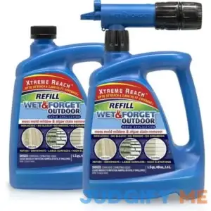 Wet & Forget Outdoor Stain Remover Multi-Surface Cleaner Xtreme Reach Hose End with New & Improved Nozzle