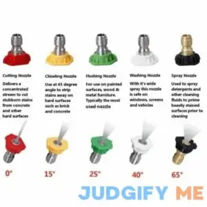 5pcs Power Washer Nozzle Tips Set for 1/4'' Quick Connect Nozzles