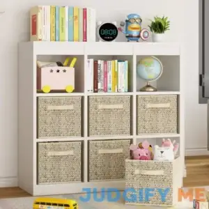 Wisdom Star 6 Pack Fabric Storage Cubes with Handle Foldable 11 Inch Cube Storage Bins