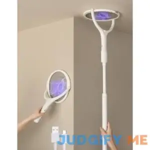 2-Pack Rotating Head Rechargeable Fly Swatter Electric Fly Swatter Racket Bug Zapper Racket Indoor Bug Zapper Indoor Fly Zapper Repellent Fruit Fly