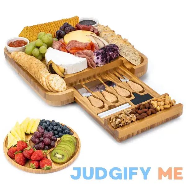 SMIRLY Charcuterie Boards Gift Set Large Charcuterie Board Set Bamboo Cheese Board Set SMIRLY Charcuterie Boards Gift Set Large Charcuterie Board Set Bamboo Cheese Board Set