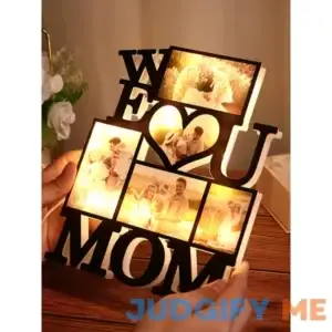 Personalized We Love You Mom Photo Light