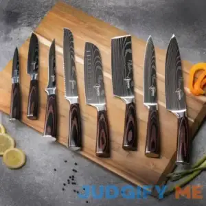 Senken Knives Senken 8-piece Japanese Kitchen Knife Set with Laser Damascus Imperial_8NEW