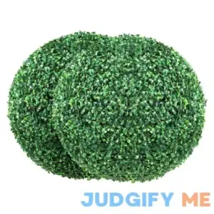 VEVOR Artificial Topiaries Boxwood Trees 16вЂќ Tall Ball-Shape Faux Topiaries Plant