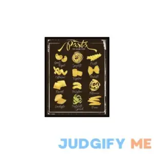 Poster Master Vintage Pasta Poster Retro Pasta Guide Print True Italian Flavor Art