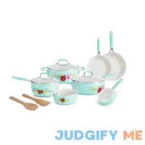 The Pioneer Woman Classic Ceramic Breezy Blossom Cookware Set