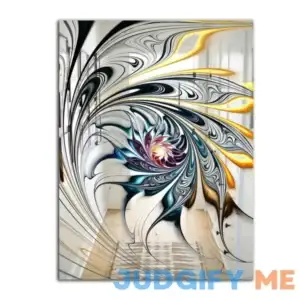 Stained Glass Floral Art Modern Accent Mirror Wade Logan