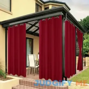 BONZER Waterproof Indoor/Outdoor Curtains for Patio Thick Privacy Grommet Curtains for Bedroom