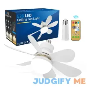 Vtuik Ceiling Fans with Lights E26 Base Screw in Small Ceiling Fan in Light Socket