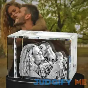 3D Crystal Rectangle Wide - Laser Personalized Etched Engrave Gift | 3Dcrystal.com