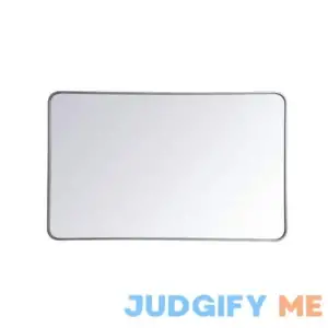 Timeless Home H x Modern Soft Corner Rectangular Wall Mirror