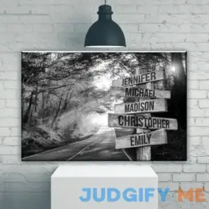 Autumn Road Multi-Names Premium Canvas