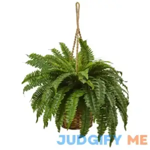 Nearly Natural Boston Fern Hanging Basket