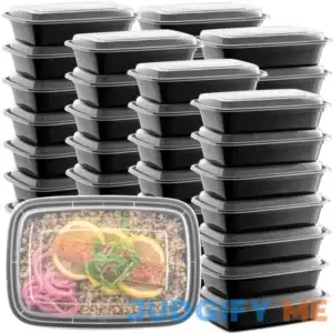 PROMOZE 50-pack Reusable Meal Prep Containers Microwave Safe Food Storage Containers with Lids