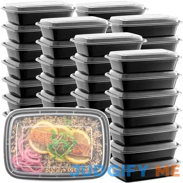 PROMOZE 50-pack Reusable Meal Prep Containers Microwave Safe Food Storage Containers with Lids PROMOZE 50-pack Reusable Meal Prep Containers Microwave Safe Food Storage Containers with Lids