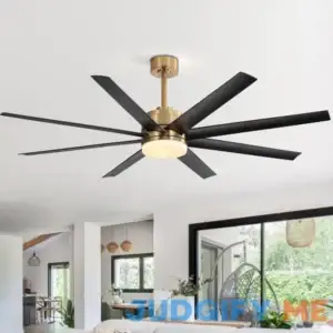 Howell 65 in. Indoor Integrated LED Matte Black Ceiling Fan with Glass Light Kit and Remote Control Included