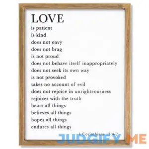 Farmlyn Creek Christian Religious Scripture Wall Art Decor 1 Corinthians 13 4-7