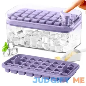 Ice Cube Tray with Lid and Bin for Freezer