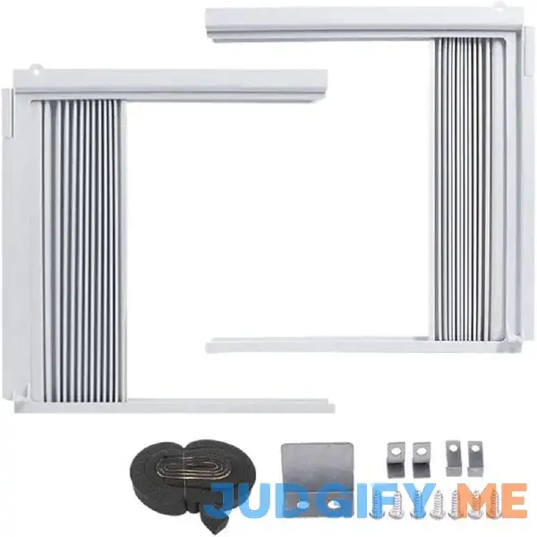 DIDnDID Window Air Conditioner Side Panels with Frame Room AC Accordion Filler Curtain Kit Replacement DIDnDID Window Air Conditioner Side Panels with Frame Room AC Accordion Filler Curtain Kit Replacement