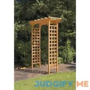 Minaa 61" W x 26" D Solid Wood Garden Arches Arbor Arbours Arlmont & Co