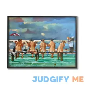 Stupell Industries Beach Dock Women Summer Fun Framed Giclee Art