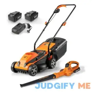 LawnMaster 24VMWBL 24V Max 13-inch Cordless Lawn Mower and Cordless Leaf Blower Combo with 2x4.0Ah Batteries and Charger