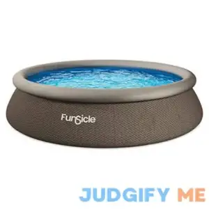 Funsicle - 14' x 36" Designer Wicker QuickSet Inflatable Ring Above-Ground Pool