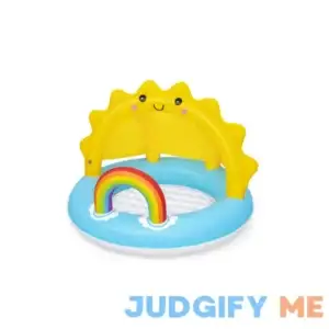 H2OGO! Play Day Sun Shaded Round Inflatable Baby Pool 39" x 29