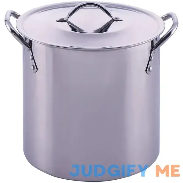Mainstays 8-Qt Stainless Steel Stock Pot with Metal Lid Mainstays 8-Qt Stainless Steel Stock Pot with Metal Lid