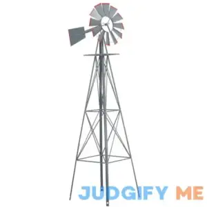 Crownland 8Ft Ornamental Windmill Backyard Garden Decoration Weather Vane