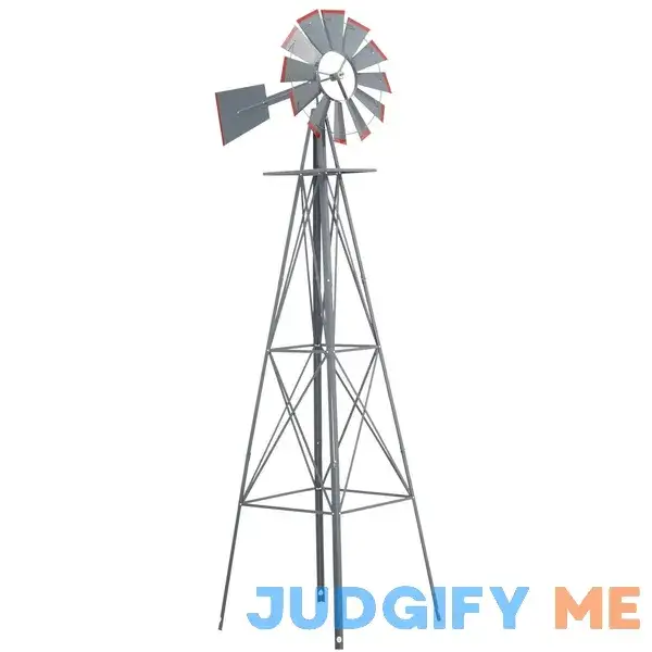 Crownland 8Ft Ornamental Windmill Backyard Garden Decoration Weather Vane Crownland 8Ft Ornamental Windmill Backyard Garden Decoration Weather Vane