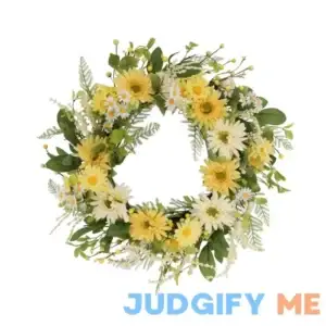 24 inch Vibrant Puleo International Artificial Chrysanthemum and Floral Spring Wreath
