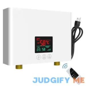 Tankless Water Heater Electric 3000W with Remote and LED Display Automatic Control System
