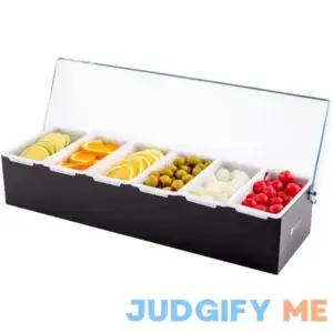 Innovative Life Chilled Condiment Server with 5 Removable Compartments Container