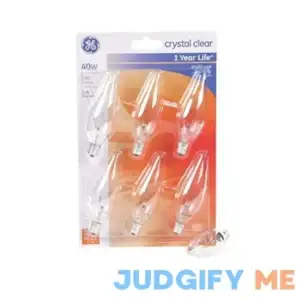 GE 40w 6pk Deco Small Base Light Bulb Clear