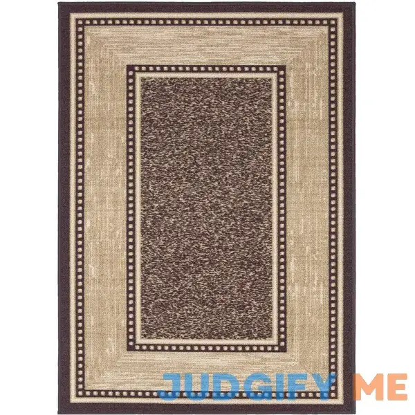Ottomanson Machine Washable Non-Slip Rubberback Bordered Indoor Rug Ottomanson Machine Washable Non-Slip Rubberback Bordered Indoor Rug