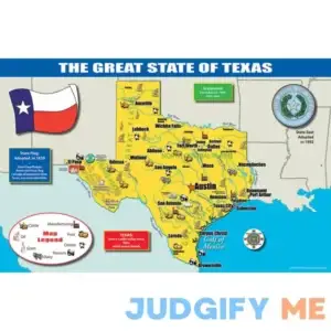 Gallopade Publishing Group 11 x 17 Inches The Texas State Map