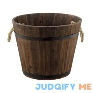Red Shed Whiskey Barrel Planter with Rope 2279977