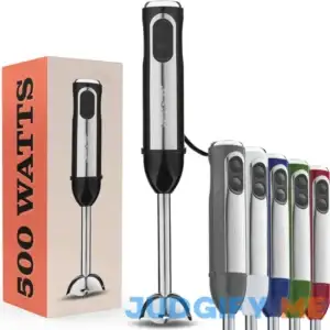 Powerful Immersion Blender Electric Hand Blender 500 Watt with Turbo Mode