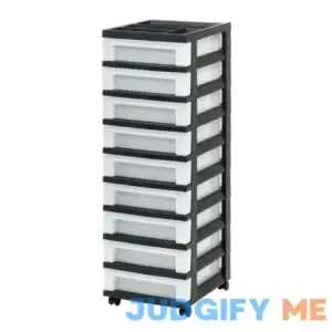 Iris 9 Drawer Storage Cart with Organizer Top