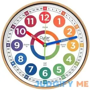 Oyster&Pop Learning Clock for Kids Telling Time Teaching Clock Kids Wall Clocks for Bedrooms