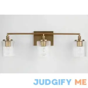 Joss & Main Adalina 3 Light Ribbed Dimmable Vanity Light Finish