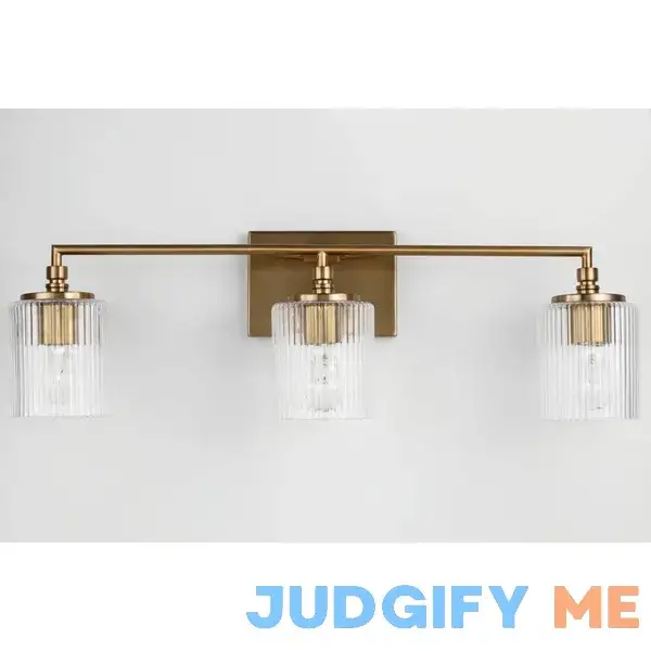 Joss & Main Adalina 3 Light Ribbed Dimmable Vanity Light Finish Joss & Main Adalina 3 Light Ribbed Dimmable Vanity Light Finish