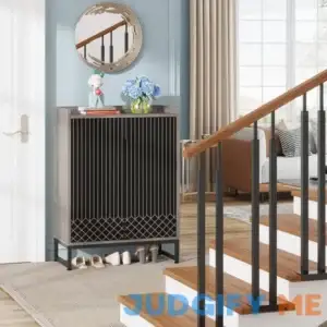 25 Pair Shoe Storage Cabinet Everly Quinn Finish