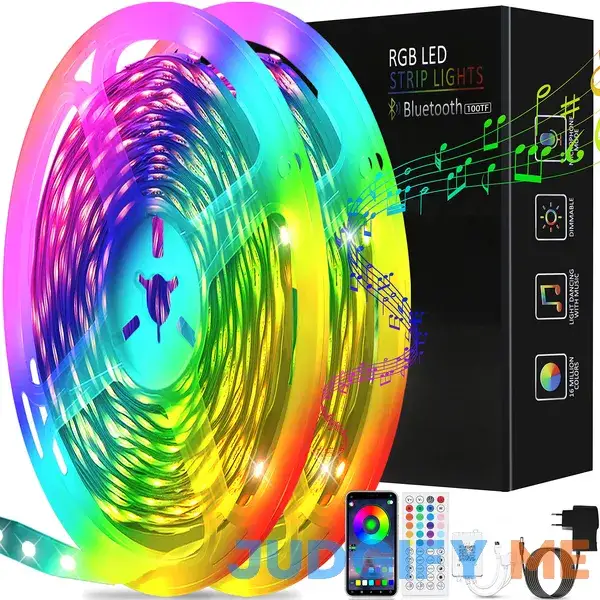 Gonshdi 100ft LED Lights for Bedroom - RGB LED Strip Lights Music Sync Color Changing with Remote & App Control - Smart RGB Light for Room Home Wall Gonshdi 100ft LED Lights for Bedroom - RGB LED Strip Lights Music Sync Color Changing with Remote & App Control - Smart RGB Light for Room Home Wall