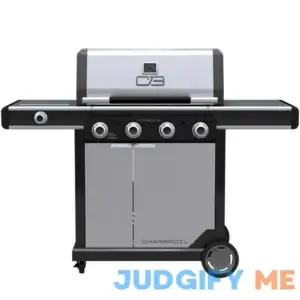 Char-Broil Commercial Series Grill and Griddle Combo Stainless Steel 4-Burner Liquid Propane and Natural Gas Infrared Gas Grill with 1 Side Burner