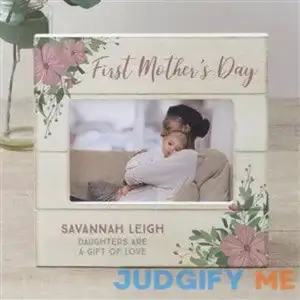 First Mother's Day Personalized Shiplap Picture Frame - 4x6 Horizontal