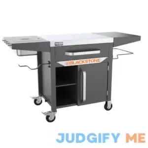 Blackstone ProSeries 28 inch Serve and Store Prep Grill Cart with Cabinet in Black