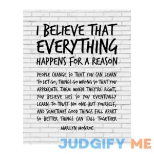 Marilyn Monroe- Everything Happens- Inspirational Wall Art Print